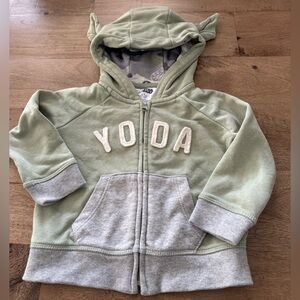 GAP x Star Wars Yoda ears Zip-Up Hoodies size 12-18 months